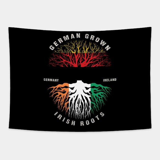 GERMAN Grown Irish Roots Ireland Flag  - Patricks Day Tapestry by heart teeshirt