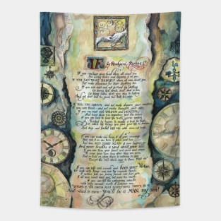 If by Rudyard Kipling_calligraphy_illustration Tapestry