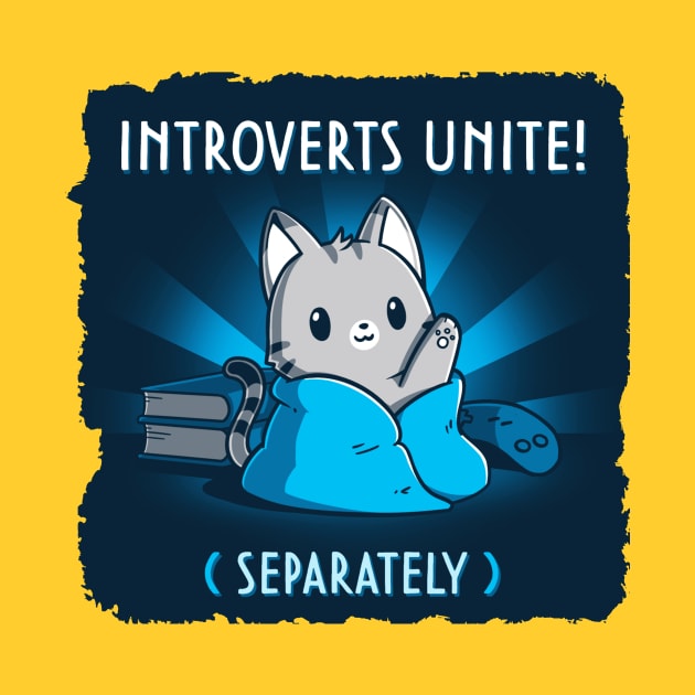 Cute Funny Introvert Social Distancing Cat Sarcastic Humor Quote - Animal Lover by LazyMice