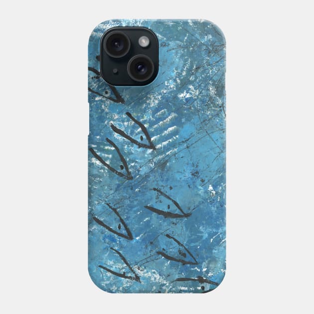 Art Acrylic artwork painting fish sea Phone Case by ArtFromK