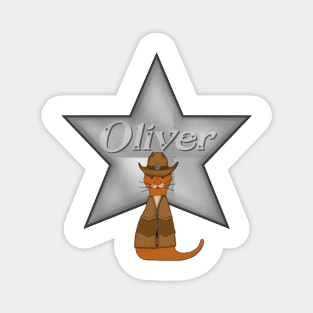 Oliver The Otter Cowboy of the Wild West Magnet