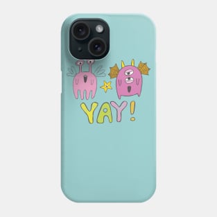 Two Cute Pink Monsters Phone Case