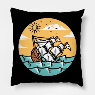 ship sinking in the ocean Pillow