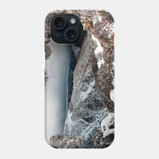 Alone on the mountainside in winter Phone Case