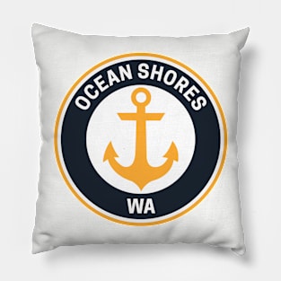 Vintage Ocean Shores Washington Pillow