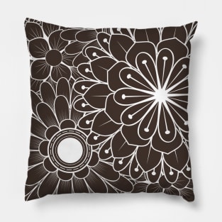 Minimalist Flowers-Mandala Flower Pillow