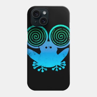 Hypnotic Abstract Frog - Blue Phone Case