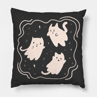 Ghost Kitties Pillow