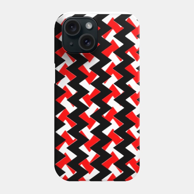 Waves black and red pattern Phone Case by Nezumi1998