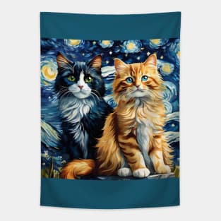 Van Gogh's cats Tapestry