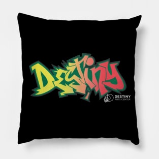 Old School Destiny Graffiti Logo Pillow