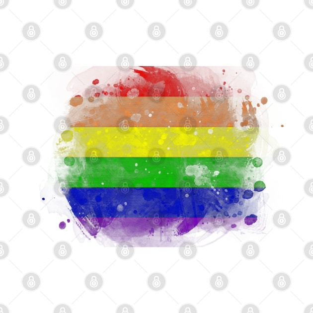 Watercolor Rainbow Flag by Mig's Design Shop