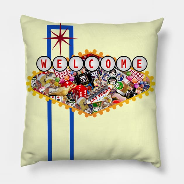 Las Vegas Sign * Gamblers Delight Pillow by Gravityx9