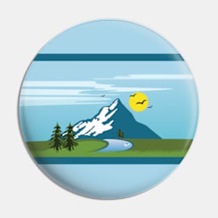 Mountains Nature Pin