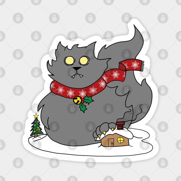 Yule Cat Magnet by SNK Kreatures