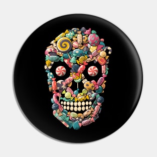 Candy Skull Pin