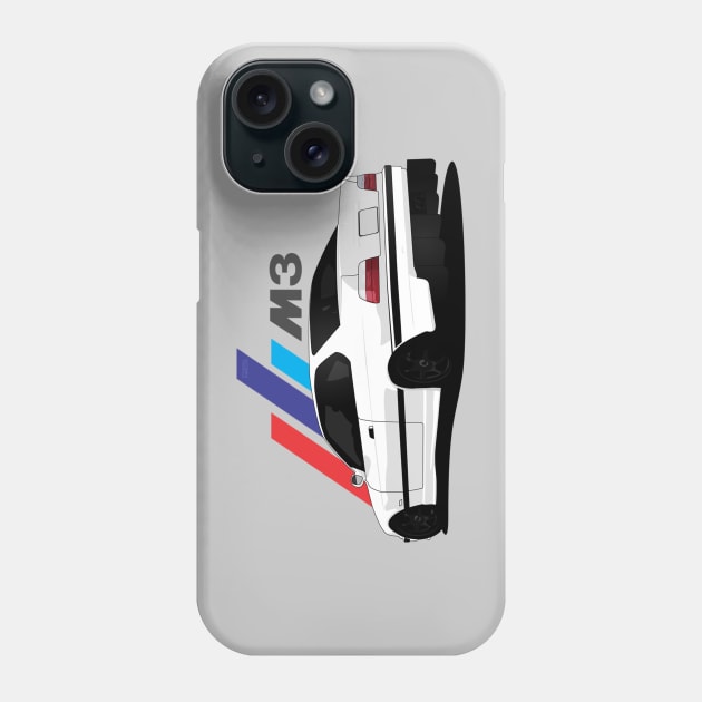 Bmw E36 M3 White Phone Case by Rafael Pando