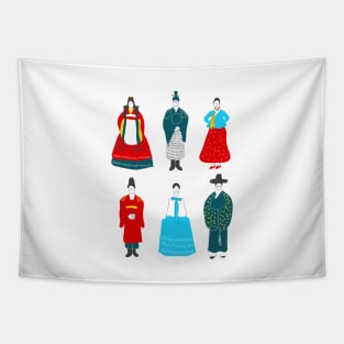 South Korea traditional hanbok clothes Tapestry