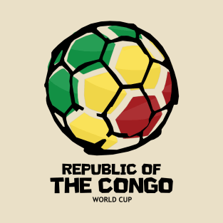 Republic of the Congo Football Country Flag T-Shirt