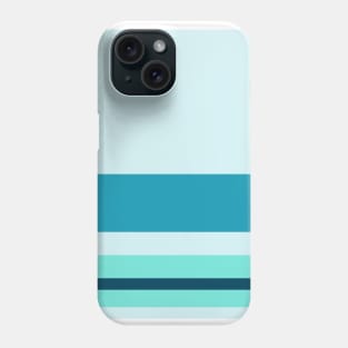 A lovely unity of Ice, Tiffany Blue, Water Blue and Midnight Green (Eagle Green) stripes. Phone Case