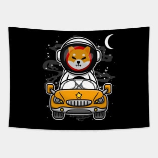 Astronaut Car Shiba Inu Coin To The Moon Crypto Token Shib Army Cryptocurrency Wallet HODL Birthday Gift For Men Women Tapestry