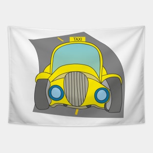 Yellow taxi Tapestry