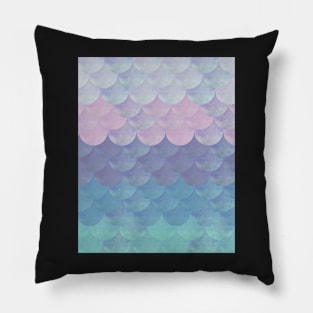 Pastel Mermaid Scales Pattern Pillow