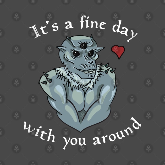 It's a fine day with you around - frost troll from skyrim by Petra Vitez