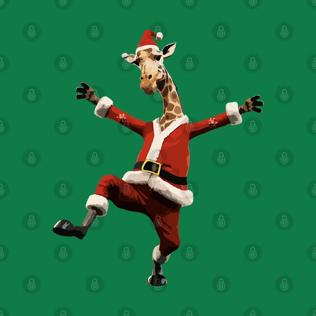 Christmas Funny Cute Giraffe by Megadorim