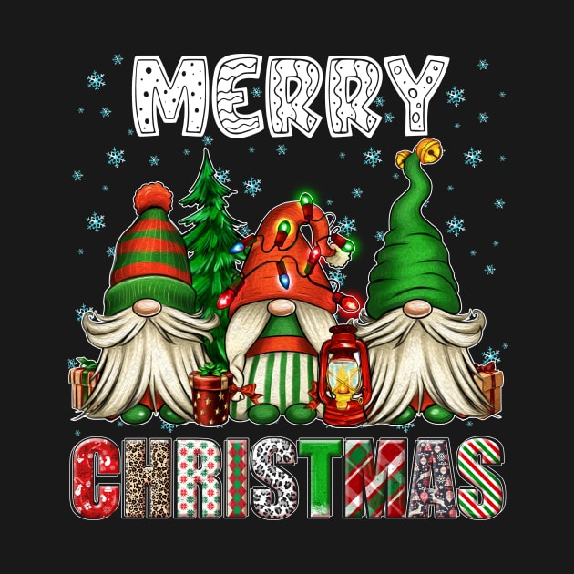 Merry Christmas Gnome Family Funny Xmas Tree Women Men Kids by JennyArtist