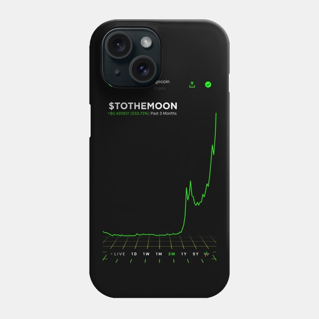 Dogecoin To The Moon Black and White Phone Case by DogeArmy