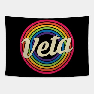 Veta - Retro Rainbow Style Tapestry