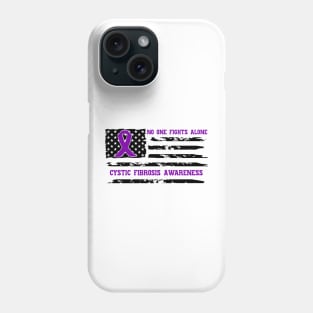 No One Fights Alone Cystic Fibrosis Awareness Phone Case