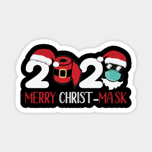 Merry Christ-Mask 2020 Quarantine Christmas Santa Face Mask Magnet