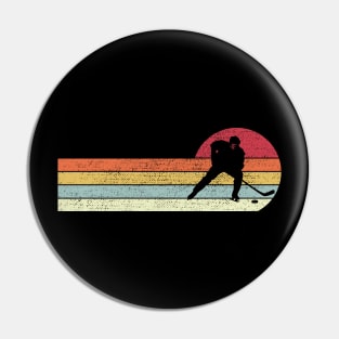 Ice Hockey Retro Style For Hockey Player Pin