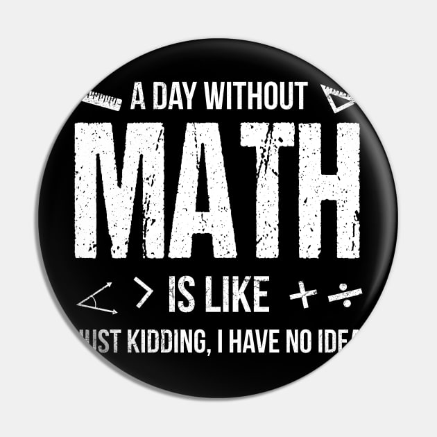 A Day Without Math Is Like Funny Pin by crosszcp2