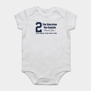 Derek Jeter Baseball White Baby Onesies