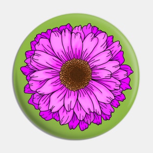 Fuchsia Purple Pink Big Flower Pin