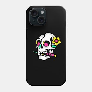 Skull rose dagger Phone Case