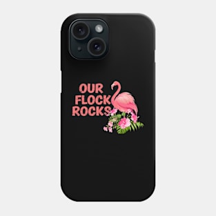 Our Flock Rocks Flamingo Matching Family Vacation Group Phone Case