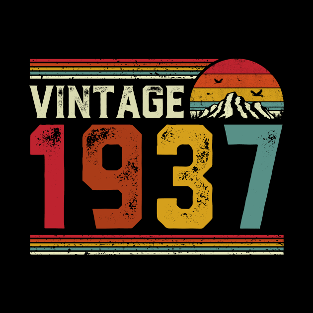 Vintage 1937 Birthday Gift Retro Style by Foatui