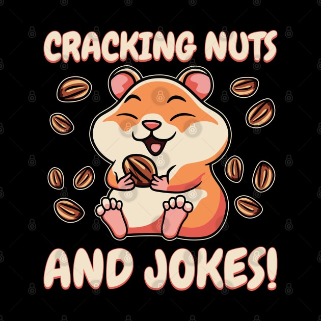 Cute Hamster Cracking Nuts And Jokes by JS Arts