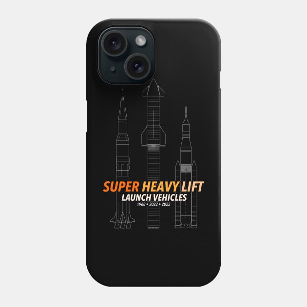 Saturn V | Starship | SLS - Super Heavy Lift Launch Vehicles Phone Case by GagarinDesigns