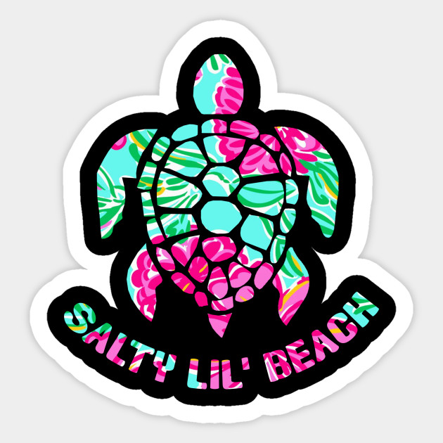 Turtle Salty Lil' Beach - Turtle Salty Lil Beach - Sticker
