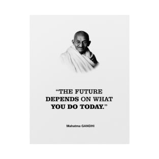 Mahatma Gandhi Success Quote T-Shirt