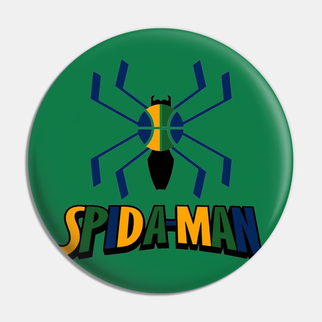 Spida-Man Mitchell, Utah Basketball Pin by FanSwagUnltd