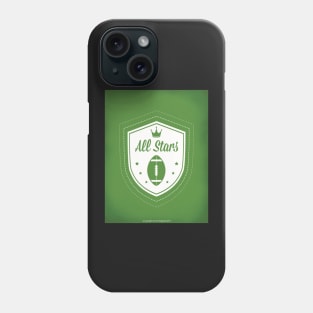 All Stars Football Art in Green Phone Case