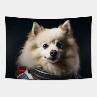 Astro Dog - American Eskimo Dog Tapestry