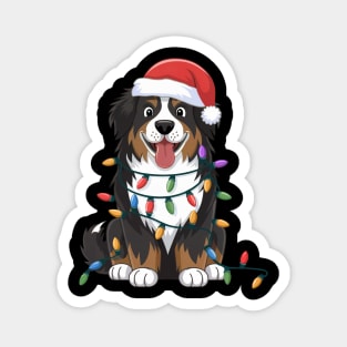Bernese Mountain Christmas Lights Xmas Dogs Magnet