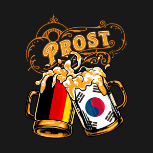 Oktoberfest Wiesn Prost Deutschland - Korea Tshirt T-Shirt